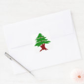 Ceder van Libanon Vierkante Sticker (Envelop)