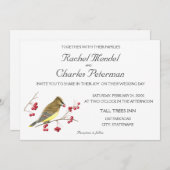 Cèdre cirage Faire-part de mariage d'art (Devant / Derrière)