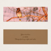 Cèdre cirage Oiseau Nature Mini Signet (Devant & derrière)