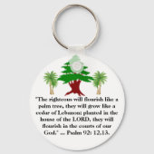 Cèdre du Liban Psaume 92 Porte-clés (Verso)