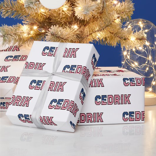 Cedrik Prénom Nom USA Papier cadeau (Vacances)