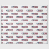 Cedrik Prénom Nom USA Papier cadeau (Plat)