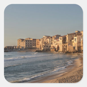 Cefalu, kustplaats Sicilië Vierkante Sticker