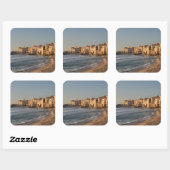 Cefalu, kustplaats Sicilië Vierkante Sticker (Vel)