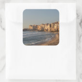 Cefalu, kustplaats Sicilië Vierkante Sticker (Tas)