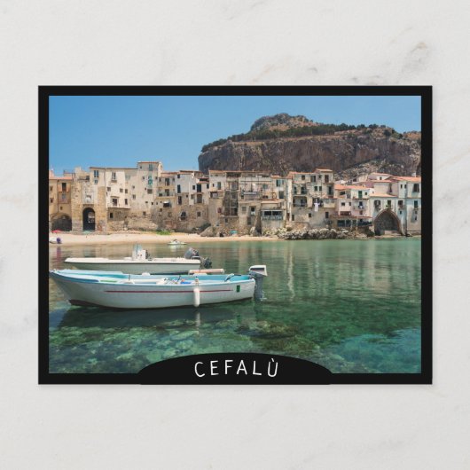 Cefalu kuststad Sicilië Briefkaart (Voorkant)