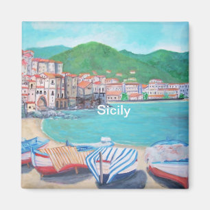 Cefalu, Sicilië Magnet Magneet