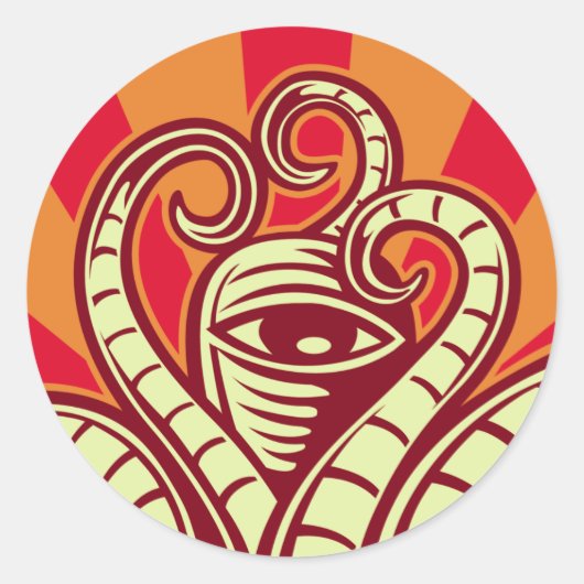 CEHPALOPOD CIRCLE STICKER (Voorkant)