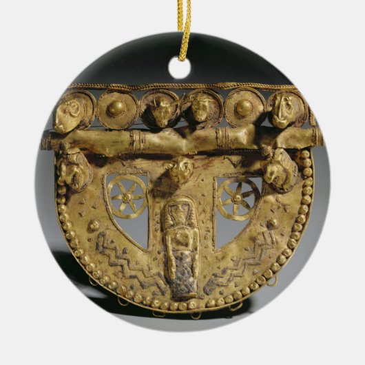 Ceinture-boucle avec la décoration granulée, (Devant)