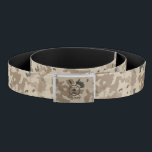 Ceinture Bouclier Maccabee du désert et oreilles<br><div class="desc">Une ceinture réversible avec un arrière - plan de camo dans le désert (l'envers est noir. Une représentation marron, militaire "sobre" d'un bouclier de Maccabee et deux lances sur la boucle, encore une fois avec l'arrière - plan camo du désert. Le bouclier est orné d'un lion et d'un texte lisant...</div>