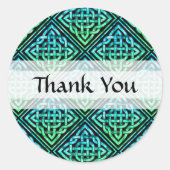 Ceinture celtique Merci - Stickers ronds bleu vert (Devant)