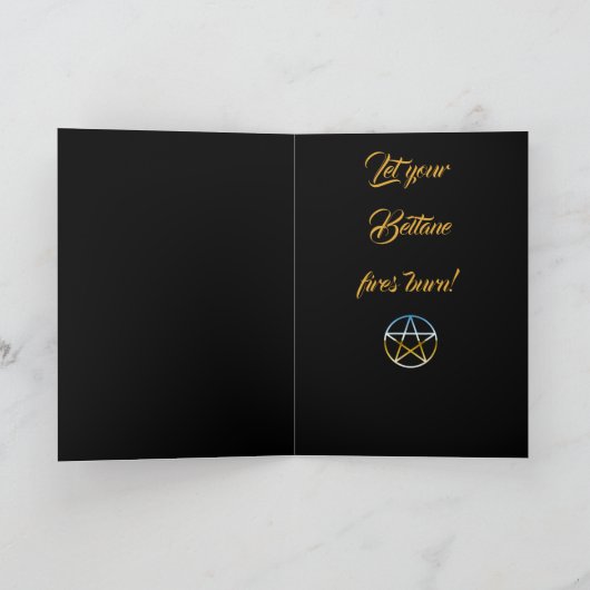 Ceinture de feu Carte de voeux pliée (Intérieur)