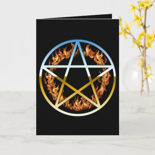 Ceinture de feu Carte de voeux pliée (Fleur jaune)