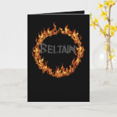 Ceinture de feu Carte de voeux pliée (Fleur jaune)