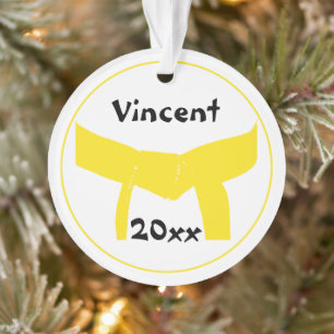 Ceinture jaune d'arts martiaux