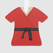 Ceinture noire Uniforme Rouge Karate (devant)