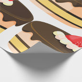 Cek en aardbei cadeaupapier