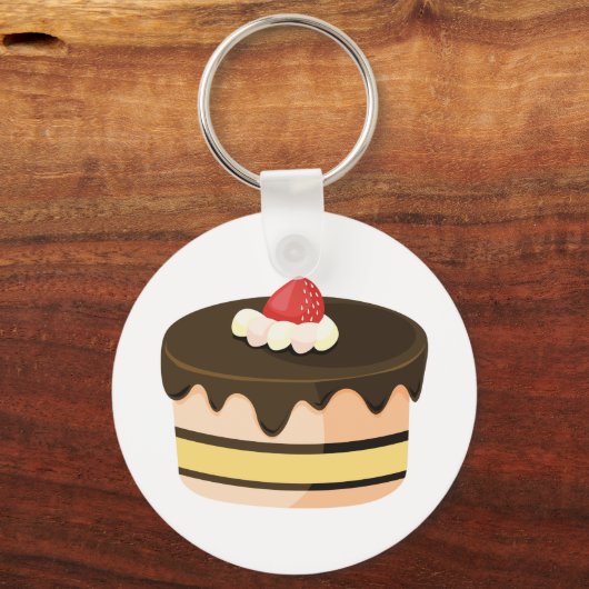 Cek en aardbei sleutelhanger (Voorkant)