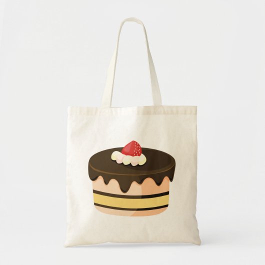 Cek en aardbei tote bag (Voorkant)