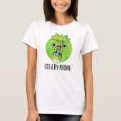 Cel-lery Phone Funny Celery Veggie Pun T-shirt (Voorkant)