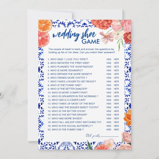 Cela amore la carte de jeu de chaussure mariage mé (Devant)