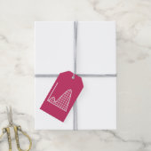 Cela S'Additionne en Étiquette Cadeau Framboise (Avec de la ficelle)