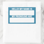 Celadon Blue Nom & Pronoun Étiquettes (Sac)