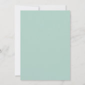 Celadon Koraal Pioen Huwelijk Kaart (Achterkant)