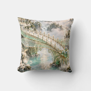 Celadon Libelle Glas Tuin Brug Kussen