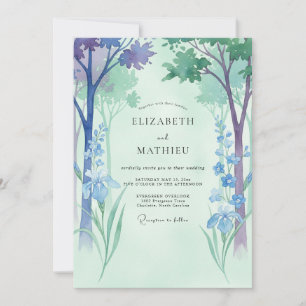 Celadon Maagdenpalm Bos Eucalyptus Bruiloft Kaart