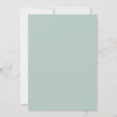 Celadon Periwinkle Roze Bruiloft Kaart (Achterkant)