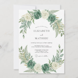 Celadon Varens Eucalyptus Bruiloft Kaart
