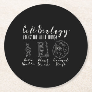celbiologie grappige wetenschap - nerdygeeks ronde kartonnen onderzetter