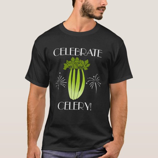 Celebate Celery Ironic Vegetables Leek T-shirt (Voorkant)