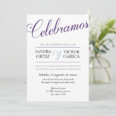 Celebramos Wedding Invite Kaart (Staand voorkant)