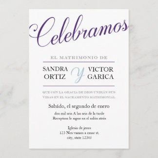 Celebramos Wedding Invite Kaart