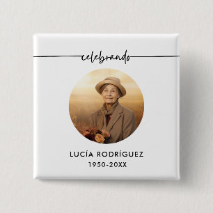 Celebrando Spaans begrafenismonument foto Button