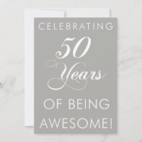 Célébrant 50 ans d'être invitation impressionnant