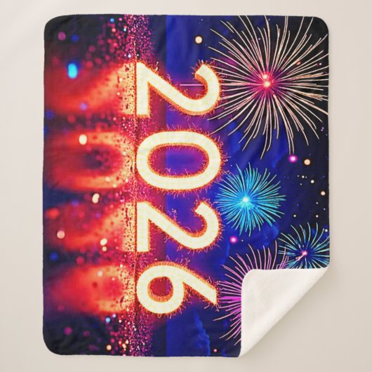 Celebrate 2026: Bright Future Spark Design  Sherpa Deken (Voorkant)