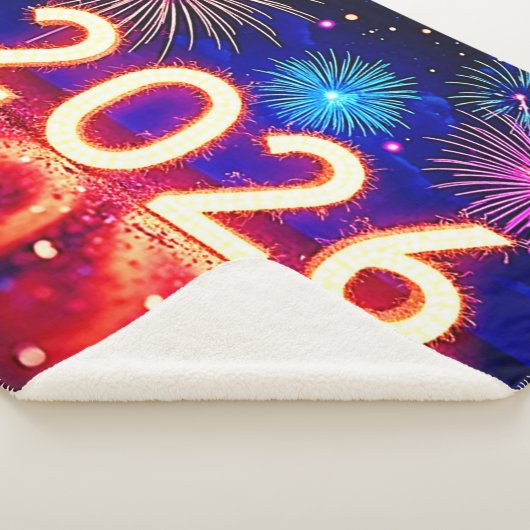 Celebrate 2026: Bright Future Spark Design  Sherpa Deken (3/4)