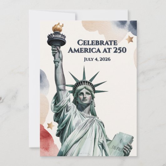 Celebrate America at 250 Patriotic Invitation (Devant)