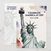 Celebrate America at 250 Patriotic Invitation (Devant / Derrière)