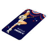Celebrate America. Retro Pin-Up Magneet (Linkerzijde)