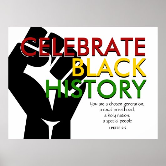 CELEBRATE BLACK GESCHIEDENIS Christelijke scripts Poster (Voorkant)