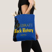 CELEBRATE BLACK HISTORY 247365 Personalized Blue Draagtas (Dichtbij)