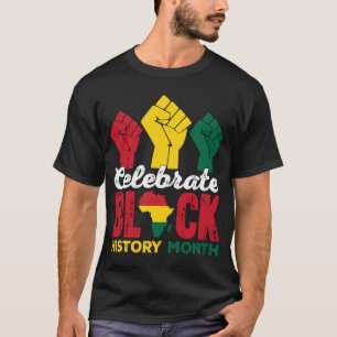 Celebrate Black History Mah Melanin Pride Afro W T-shirt