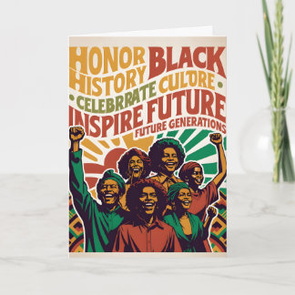 CELEBRATE BLACK HISTORY MONTH Customizable Kaart