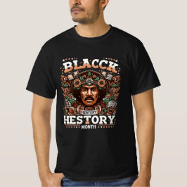 Celebrate Black History Month Vibrant Floral Desig T-shirt