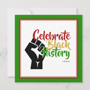 CELEBRATE BLACK HISTORY Motivatie BHM Feestdagenkaart