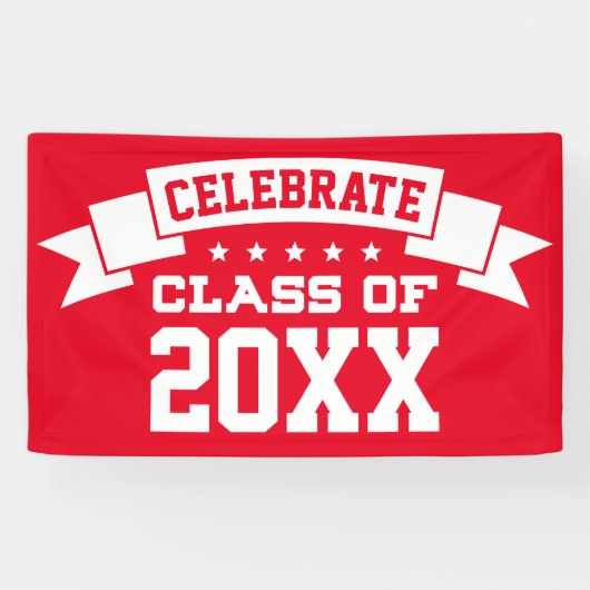 Celebrate Class of | Naam en jaar toevoegen Spandoek (Horizontaal)